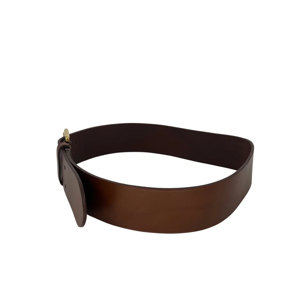 Ralph Lauren Collection Leather Double-Prong Belt Brown Size S